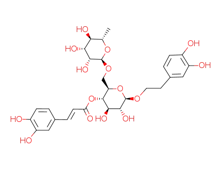 b-D-Glucopyranoside,2-(3,4-dihydroxyphenyl)ethyl 6-O-(6-deoxy-a-L-mannopyranosyl)-,4-[(2E)-3-(3,4-dihydroxyphenyl)-2-propenoate]