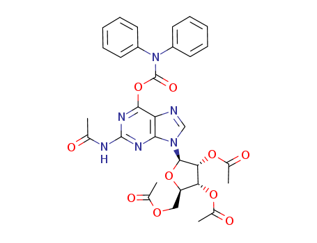 Guanosine, N-acetyl-, 2',3',5'-triacetate 6-(diphenylcarbamate)