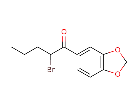 Molecular Structure of 146721-06-4 ((+/-)-1-(1,3-Benzodioxol-5-yl)-2-broMo-1-pentanone)