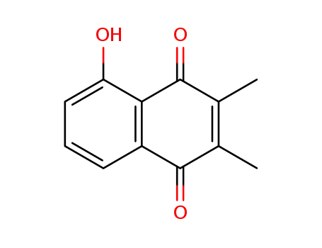 Molecular Structure of 80596-51-6 (1,4-Naphthalenedione, 5-hydroxy-2,3-dimethyl-)