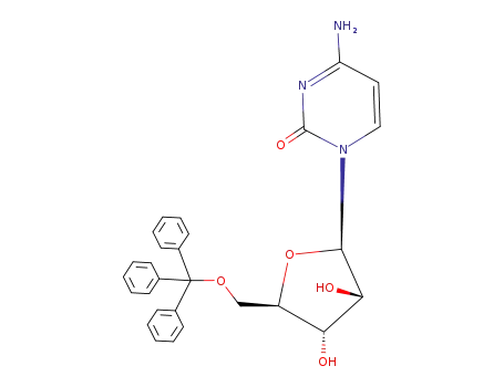 Molecular Structure of 7075-13-0 (1-(5'-O-TRITYL-B-D-ARABINOFURANOSYL) CYT OSINE)