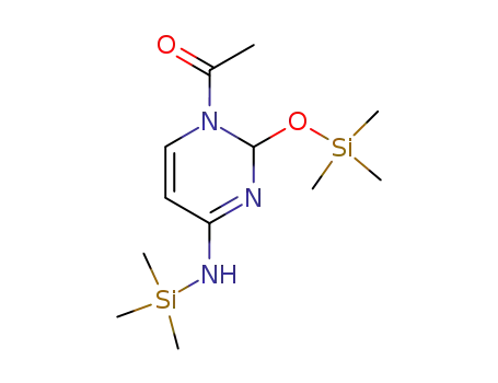 Molecular Structure of 18027-23-1 (Acetamide, N-(trimethylsilyl)-N-[2-[(trimethylsilyl)oxy]-4-pyrimidinyl]-)