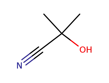Molecular Structure of 75-86-5 (2-Hydroxy-2-methylpropanenitrile)