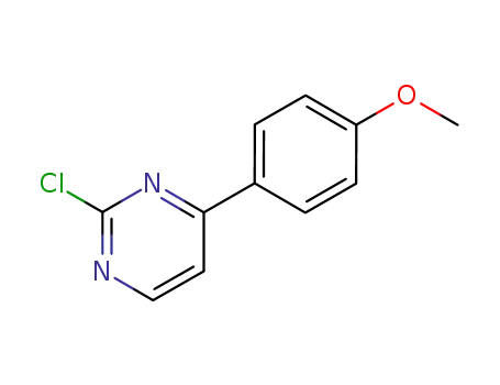 Molecular Structure of 75634-04-7 (2-Chloro-4-(4-methoxyphenyl)pyrimidine)