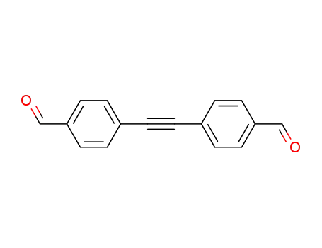 Molecular Structure of 84907-55-1 (Benzaldehyde, 4,4'-(1,2-ethynediyl)bis-)