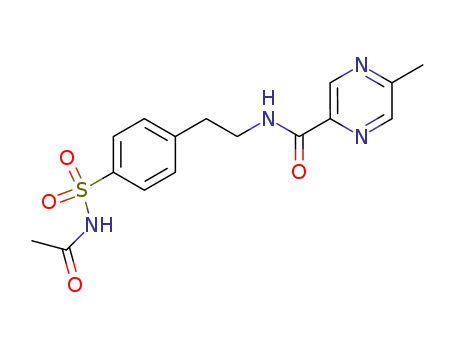 N-<4-<2-(5-Methyl-2-pyrazincarboxamido)ethyl>benzolsulfonyl>acetamid