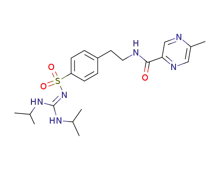 N,N'-Diisopropyl-N''-<4-<2-(5-methyl-2-pyrazincarboxamido)ethyl>benzolsulfonyl>guanidin