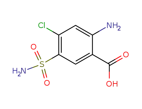Molecular Structure of 3086-91-7 (FUROSEMIDE RELATED COMPOUND B (100 MG) (4-CHLORO-5-SULFAMOYLANTHRANILIC ACID))