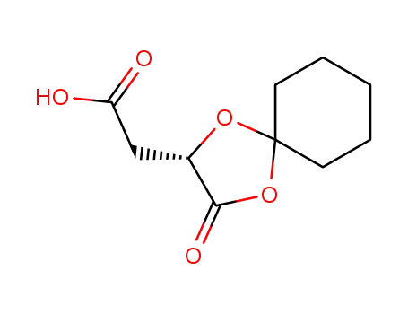 Molecular Structure of 153011-57-5 (1,4-Dioxaspiro[4.5]decane-2-acetic acid, 3-oxo-, (2S)-)