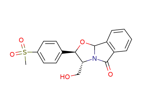 (2R,3R,9bRS)-3-hydroxymethyl-2-<4-(methylsulphonyl)phenyl>-2,3-dihydrooxazolo<2,3-a>isoindol-5(9bH)-one