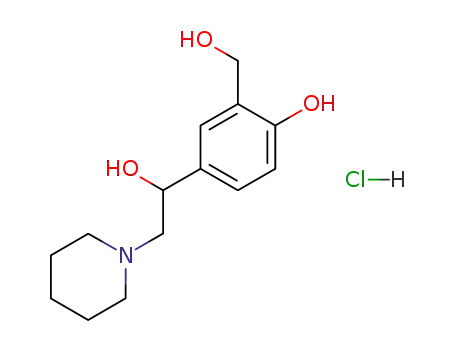 2-Hydroxymethyl-4-(1-hydroxy-2-piperidin-1-yl-ethyl)-phenol; hydrochloride