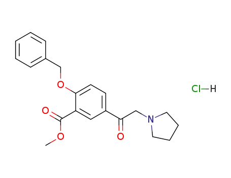 2-Benzyloxy-5-(2-pyrrolidin-1-yl-acetyl)-benzoic acid methyl ester; hydrochloride