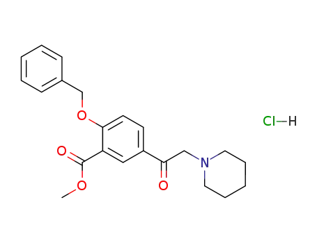 2-Benzyloxy-5-(2-piperidin-1-yl-acetyl)-benzoic acid methyl ester; hydrochloride