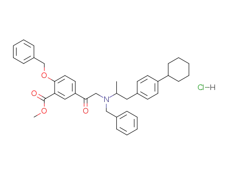 5-(2-{Benzyl-[2-(4-cyclohexyl-phenyl)-1-methyl-ethyl]-amino}-acetyl)-2-benzyloxy-benzoic acid methyl ester; hydrochloride