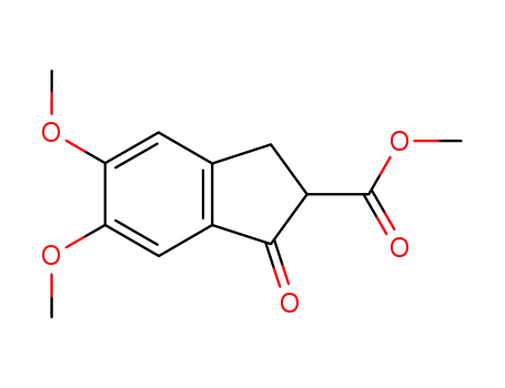 Molecular Structure of 119035-03-9 (1H-Indene-2-carboxylic acid, 2,3-dihydro-5,6-dimethoxy-1-oxo-, methyl
ester)