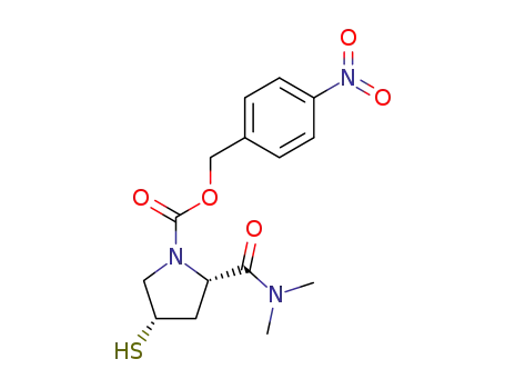 (2S,4S)-1-p-nitrobenzyloxycarbonyl-2-dimethylaminocarbonyl-4-thiolpyrrolidine