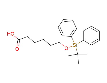 Molecular Structure of 122846-05-3 (Hexanoic acid, 6-[[(1,1-dimethylethyl)diphenylsilyl]oxy]-)