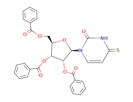 Molecular Structure of 15049-50-0 (4-thioxo-1-[2,3,5-tris-O-(phenylcarbonyl)pentofuranosyl]-3,4-dihydropyrimidin-2(1H)-one)
