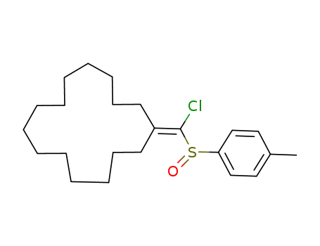 Molecular Structure of 172467-97-9 (Cyclopentadecane, [chloro[(4-methylphenyl)sulfinyl]methylene]-)
