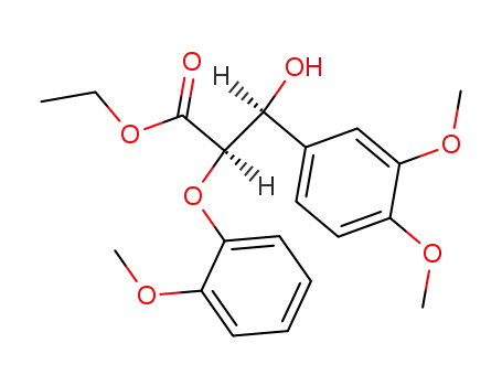 ethyl (2R*,3S*)-3-(3,4-dimethoxyphenyl)-3-hydroxy-2-(2-methoxyphenoxy)propanoate