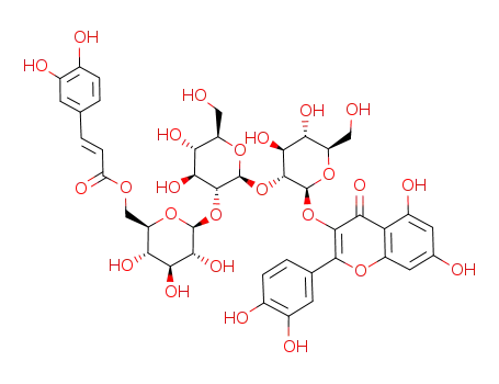 quercetin 3-<6-caffeyl-β-D-glucopyranosyl(1->2)-β-D-glucopyranosyl(1->2)-β-D-glucopyranoside>