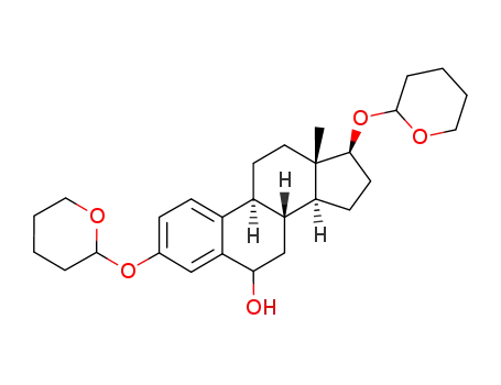 Molecular Structure of 122566-22-7 ((17β)-3,17-Bis[(tetrahydro-2H-pyran-2-yl)oxy]-estra-1,3,5(10)-trien-6-ol)