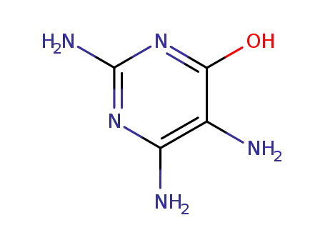 Molecular Structure of 1004-75-7 (6-HYDROXY-2,4,5-TRIAMINOPYRIMIDINE)