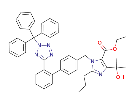 ethyl 4-(1-hydroxy-1-methylethyl)-2-propyl-1-[2'-(2-triphenylmethyl-2H-tetrazol-5-yl)biphenyl-4-yl]methyl-1H-imidazole-5-carboxylate