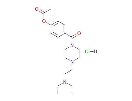Acetic acid 4-[4-(2-diethylamino-ethyl)-piperazine-1-carbonyl]-phenyl ester; hydrochloride