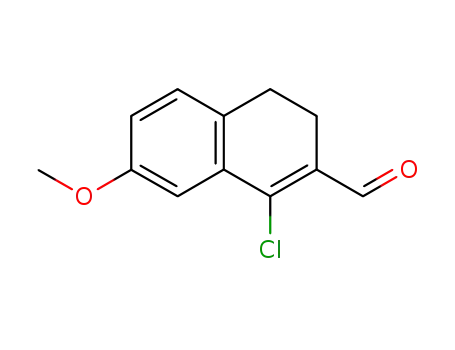 Molecular Structure of 77664-95-0 (1-CHLORO-7-METHOXY-3,4-DIHYDRO-NAPHTHALENE-2-CARBALDEHYDE)