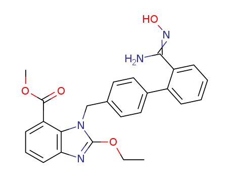 1H-Benzimidazole-7-carboxylic acid, 2-ethoxy-1-[[2'-[(hydroxyamino)iminomethyl][1,1'-biphenyl]-4-yl]methyl]-, methyl ester