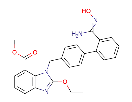 methyl 2-ethoxy-1-((2′-(N′-hydroxycarbamimidoyl)-biphenyl-4-yl)methyl)-1H-benzo[d]imidazole-7-carboxylate