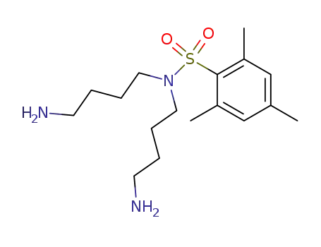 Molecular Structure of 189340-75-8 (Benzenesulfonamide, N,N-bis(4-aminobutyl)-2,4,6-trimethyl-)