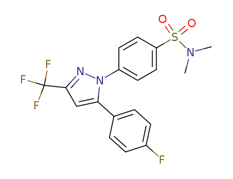 4-[5-(4-fluorophenyl)-3-(trifluoromethyl)-1H-pyrazol-1-yl]-N,N-dimethylbenzenesulfonamide