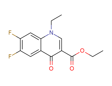 Molecular Structure of 100505-08-6 (3-Quinolinecarboxylic acid, 1-ethyl-6,7-difluoro-1,4-dihydro-4-oxo-, ethyl
ester)