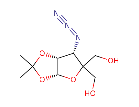 Molecular Structure of 247025-10-1 (3-Azido-3-deoxy-4-hydroxy-methyl-1,2-O-isopropylidene-α-D-ribofuranose)