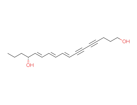 8,12-Heptadecatriene-4,6-diyne-1,14-diol, (E,E,E)-(-)-