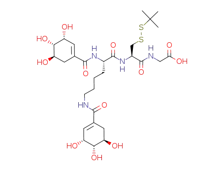 Nα,Nε-Bis-[(3R,4S,5R)-3,4,5-trihydroxycyclohexanecarbonyl]-L-lysyl-[S-(tert-butylthio)]-L-cysteinyl-glycine