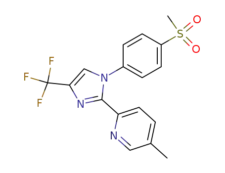 5-methyl-2-[1-[4-(methylsulfonyl)phenyl]-4-(trifluoromethyl)-1H-imidazol-2-yl]pyridine