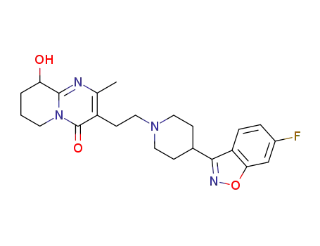 6,7,8,9-Tetrahydro-3-(2-(4-(6-fluro-1,2-benzisoxazol-3-yl)-1-piperidinyl)ethyl)-9-hydroxy-2-methyl-4H-pyrido[2,1-a]-pyrimidin-4-one