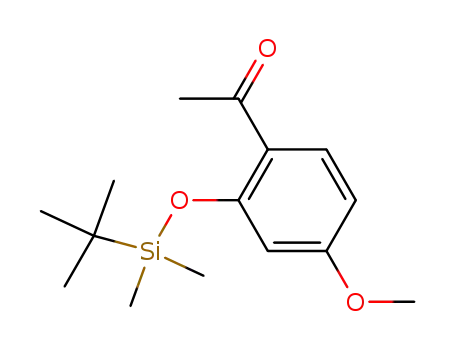 Molecular Structure of 462610-98-6 (Ethanone, 1-[2-[[(1,1-dimethylethyl)dimethylsilyl]oxy]-4-methoxyphenyl]-)