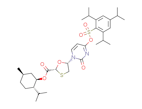 5'(S)-[O4-(2,4,6-triisopropylbenzenesulfonyl)uracil-1-yl]-1',3'-oxathiolane-2'(R)-carboxylic acid (1R,2S,5R)-menthyl ester
