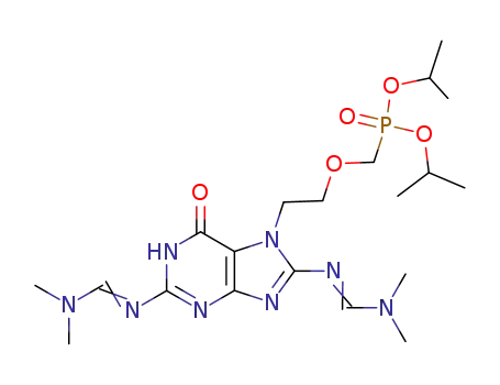 {2-[2,8-bis-(dimethylamino-methyleneamino)-6-oxo-1,6-dihydro-purin-7-yl]-ethoxymethyl}-phosphonic acid diisopropyl ester