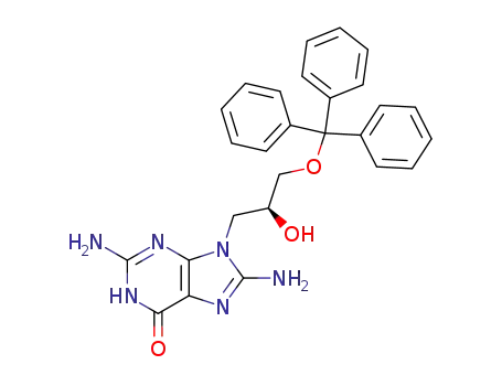 2,8-Diamino-9-((S)-2-hydroxy-3-trityloxy-propyl)-1,9-dihydro-purin-6-one