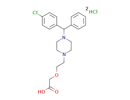 Molecular Structure of 83881-52-1 (Cetirizine hydrochloride)