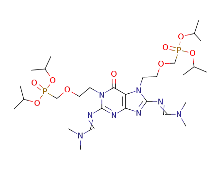 {2-[1-[2-(diisopropoxy-phosphorylmethoxy)-ethyl]-2,8-bis-(dimethylamino-methyleneamino)-6-oxo-1,6-dihydro-purin-7-yl]-ethoxymethyl}-phosphonic acid diisopropyl ester