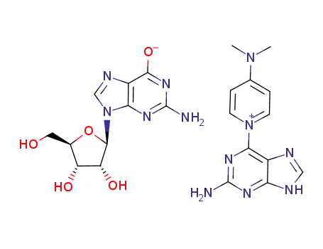 1-(2-amino-9H-purin-6-yl)-4-dimethylamino-pyridinium; 2-amino-9-(3,4-dihydroxy-5-hydroxymethyl-tetrahydro-furan-2-yl)-9H-purin-6-olate