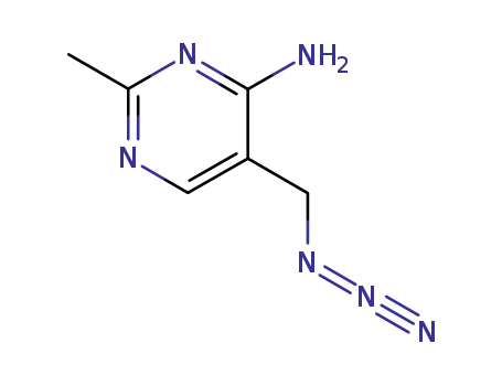Molecular Structure of 63423-50-7 (4-Pyrimidinamine, 5-(azidomethyl)-2-methyl-)