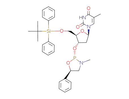 5'-O-(tert-butyldiphenylsilyl)-3'-O-[(2R,5R)-3-methyl-5-phenyl-1,3,2-oxazaphospholidin-2-yl]thymidine