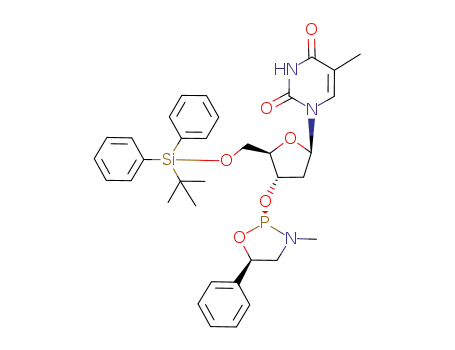 5'-O-(tert-butyldiphenylsilyl)-3'-O-[(2S,5R)-3-methyl-5-phenyl-1,3,2-oxazaphospholidin-2-yl]thymidine